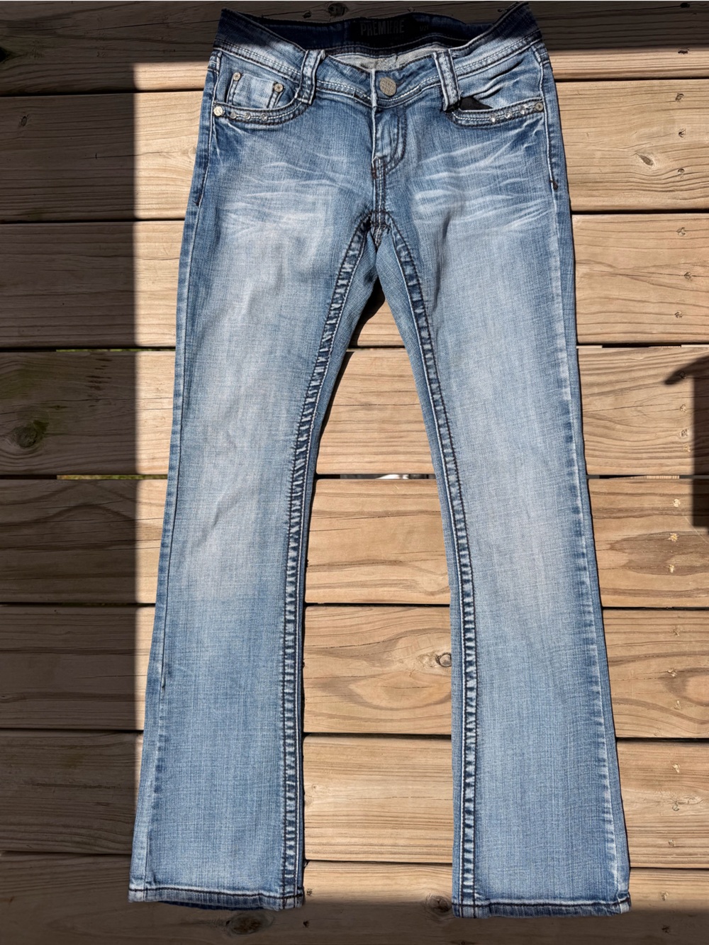 Premiere Light Blue Slim Boot Cut Jeans